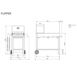 Barbecue au feu de bois Flipper