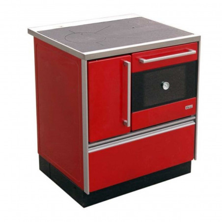 Cuisinière à Bois Royal 720 Plus Eco Rouge Droite - Reconditionné