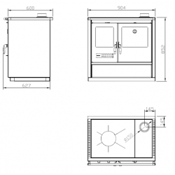 Cuisinière à bois bouilleur North