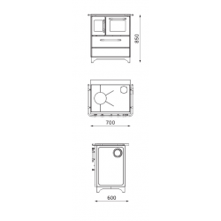 Cuisinière à bois Donna 70 Eco