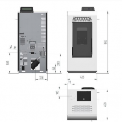 Poêle à granulés Vulcano SMS - 4 Kw