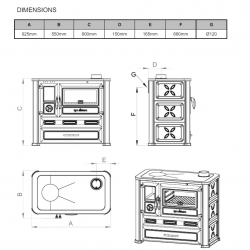 Cuisinière à bois Alma Mons - Reconditionné