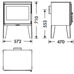 dimension Poêle à bois Giulietta