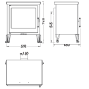 Dimensions Poêle à bois Castilla