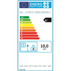 Poêle à granulés étanche canalisable Vulcano EVO + Kit conduits concentrique sortie arrière - 2,6 Kw