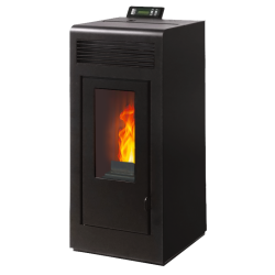 Poêle à granulés étanche sortie dessus Vulcano 11kw noir