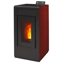 Poêle à granulés étanche Vulcano EVO 12kw bordeaux droit