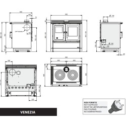 Schéma Cuisinière à bois encastrable Venezia